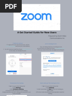 A Get Started Guide For New Users: Prepared by Zoom Video Communications Inc