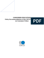 Consumer Education: Policy Recommendations of The OECD'S Committee On Consumer Policy