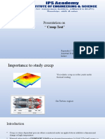 Presentation On " Creep Test": Rupendra S. Tanwar, Assistant Professor, MED IPS Academy IES Indore
