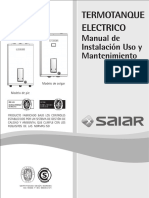 Manual Termotanques Saiar - Linea Electrica