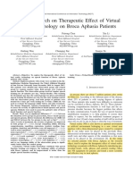 Clinical Research On Therapeutic Effect of Virtual Reality Technology On Broca Aphasia Patients