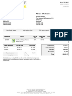 Facture: Adresse de Livraison Adresse de Facturation