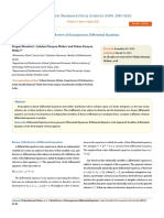 A Brief Review of Homogeneous Differential Equations: Acta Scientific Pharmaceutical Sciences (ISSN: 2581-5423)