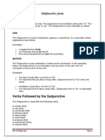 Subjunctive Form: Verbs Followed by The Subjunctive