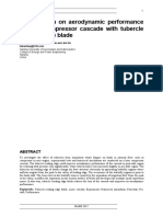 Investigation On Aerodynamic Performance of Liner Compressor Cascade With Tubercle Leading Edge Blade