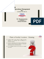 Operations Management: Dr. Hasanuzzaman