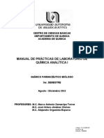 Manual de Laboratorio de Química Analítica I Ago-Dic 2022