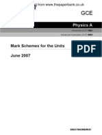 L A Level Physics A MS Jun 07 Old g481