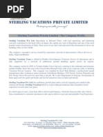 Sterling Vacations Private Limited - Company Profile