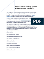 Emergency Lights Central Battery System Testing and Commissioning Method of Statement