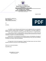 Letter Request To Barangay Chairman