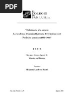 Del Silencio A La Autoría. La Academia Dominical Literaria de Señoritas en El Porfiriato Potosino - Rocha Landeros ALejandro