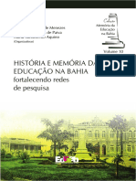 Historia e Memoria Da Educacao Na Bahia