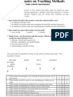 2 Questionnaire On Teaching Methods