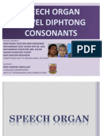 Speech Organ, Vowel Diphtong, Consonants