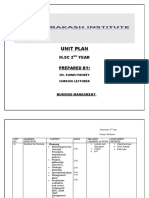 UNIT PLAN PIPRAMS - MSC - Nursing 2nd Year