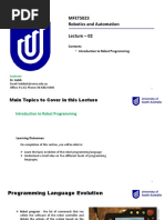 Lecture 2 - Robot Programming