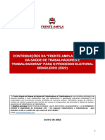 Contribuições Da Frente Ampla em Defesa Da Saúde Dos Trabalhadores