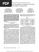 A Study On Face Recognition Techniques With Age and Gender Classification