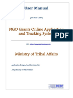 NGO Grants Online Application and Tracking System: User Manual