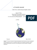 A Coriolis Tutorial: Part 1: The Coriolis Force, Inertial and Geostrophic Motion