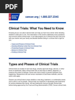 Clinical Trial - What We Need To Know