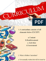 Curriculum Development Quiz