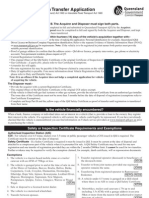 Vehicle Registration Transfer Application: Information Sheet