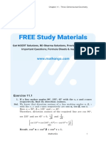 NCERT Solutions Class 12 Maths Chapter 11 Three Dimensional Geometry