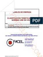 Cables de Energía. Clasificación Temática de Las Normas UNE en Vigor