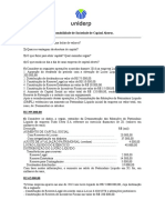 Lista de Exercícios de Contabilidade de Sociedade de Capital Aberto