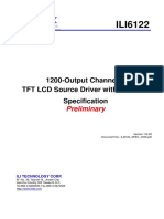 1200-Output Channel TFT LCD Source Driver With TCON Specification