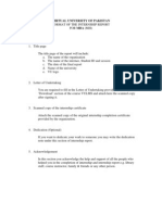 Internship Report Format MBA (MIS)