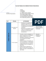 PLAN DE TRABAJO DE COMISION TÉCNICO PEDAGÓGICA 6ag