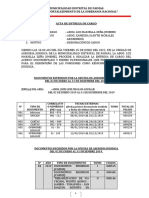 Acta de Entrega de Cargo Asesoria Juridica