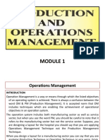 Operations Management Module 1