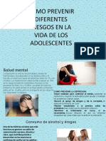 Cómo Prevenir Diferentes Riesgos de La Vida Adolescente