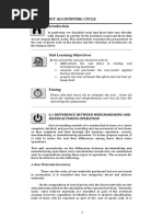 Unit 4: Cost Accounting Cycle: 4.1 Difference Between Merchandising and Manufacturing Operation