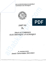 1 TD Et Exercices Corrigés D'électronique Analogique SMP Semestre S5