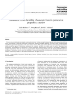 Assessment of The Durability of Concrete From Its Permeation Properties: A Review