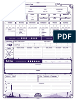 Dungeons of Drakkenhiem Character Sheet - Purple PRINT