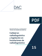 Tema 15 - Calidad en Radiodiagnóstico Yl Legislación en Instalaciones de Radiodiagnóstico