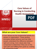 Core Values of Nursing in Conducting HA