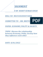 ASSIGNMENT Economy, Polity, Society