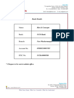 Kits and Concepts Bank Detail