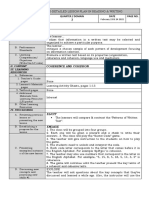 Semi-Detailed Lesson Plan in Reading & Writing: Grade Level Quarter / Domain Date Page No