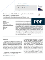 Optimal Shape of Thick Blades For A Hydraulic Savonius Turbine