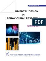 Broota K D - Experimental Design in Behavioural Research - 3e