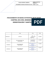 PSIG-PS-006 Procedimiento Control Aves, Desinsectación, Desratizacion y Sanitización.