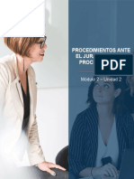 Procedimientos Ante El Jurado Y Otros Procedimientos: Módulo 2 - Unidad 2